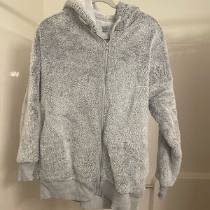 Aerie Soft Gray Fleece Hoodie